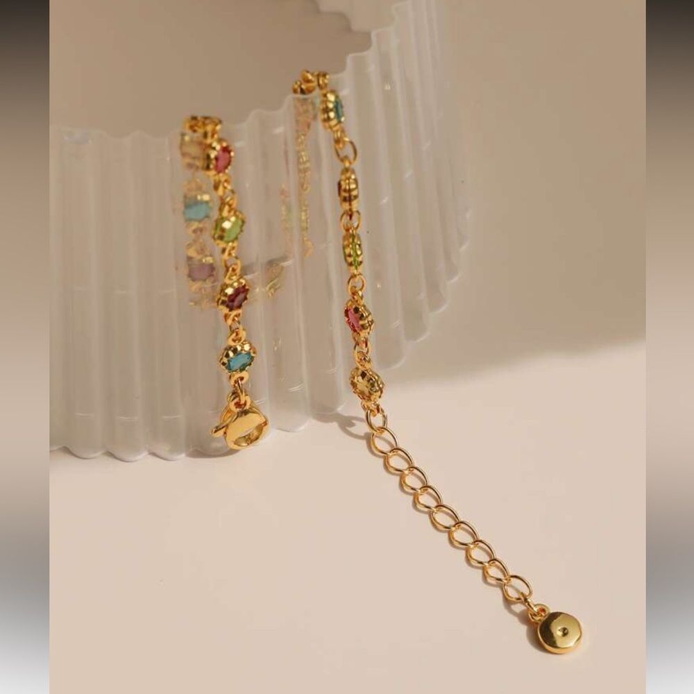 Multicolor Gemstone Bracelet Q52 - Picture 2 of 7